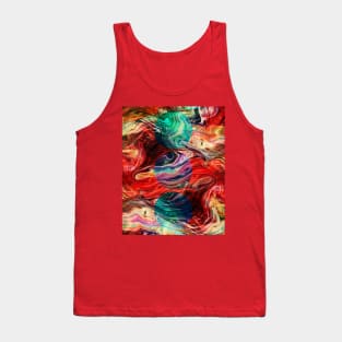 Colorful Abstract Fluidic Pattern Tank Top